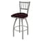 Holland Bar Stool Co 25" Swivel Counter Stool, Nickel Finish, Canter Bordeaux Seat 81025AN005 - alternate 1